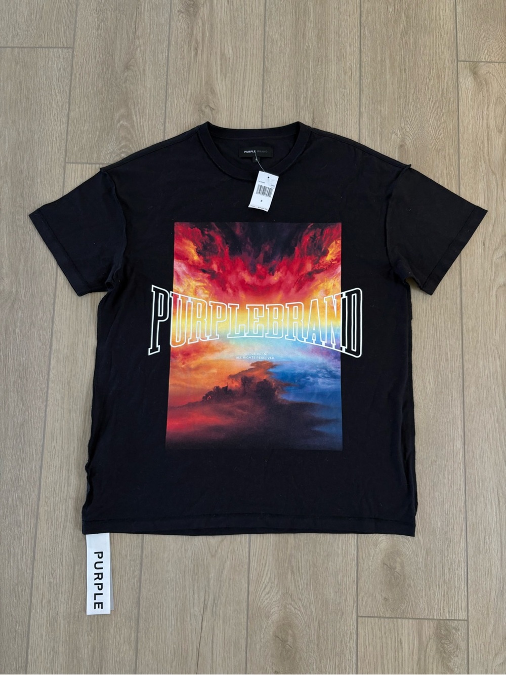 NWT Purple Brand Black Tee for Men